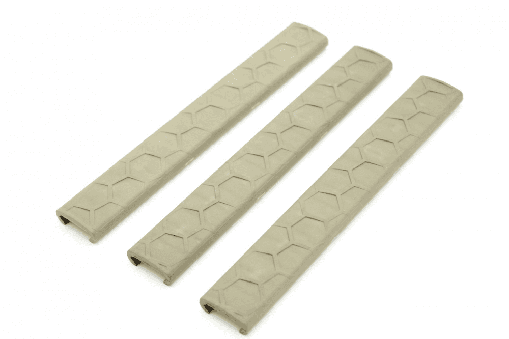 Sentry Slim Line Picatinny LowPro Rail Cover (3 Pack) – FDE -